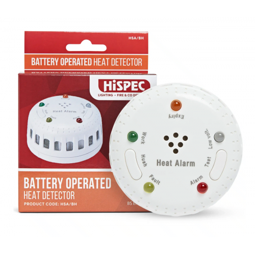 Hispec HSA/BH Battery Operated Heat Detector