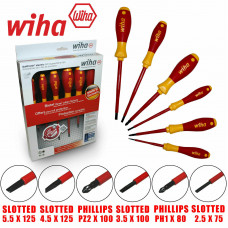 Wiha VDE Slot & Pozi Soft Finish Screwdriver 6 Piece Set