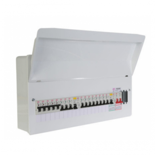 FuseBox 17 Usable Way Split Load Populated Consumer Unit 
