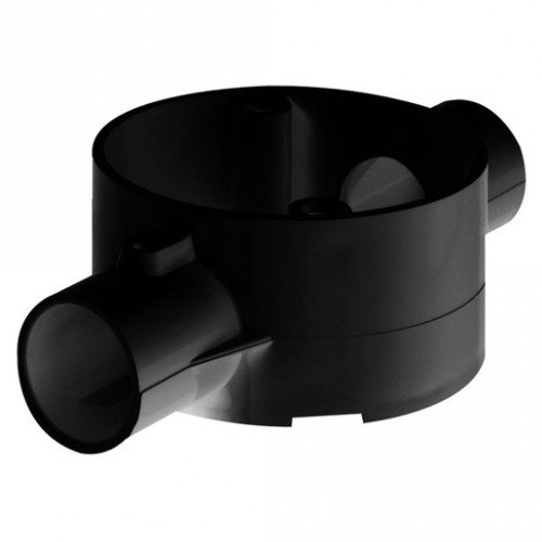 2-Way Through Box PVC 20mm Black