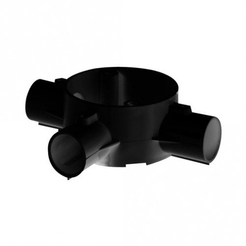 3-Way Tee Box PVC 25mm Black