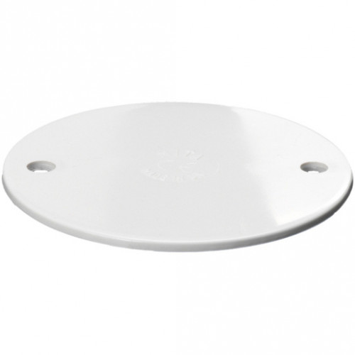 Circular Conduit Box Lid White