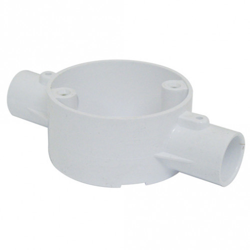 2-Way Through Box PVC 20mm White