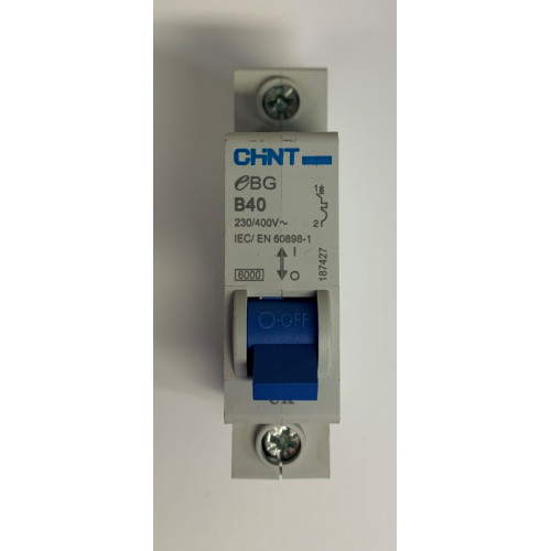 Chint EBG-B40 - 40a Type B Single Pole MCB (Brand New)