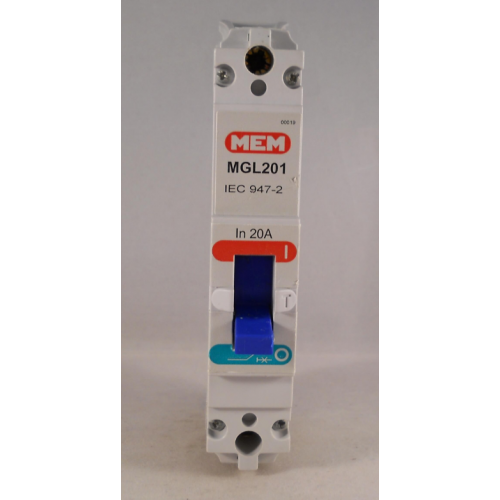 MEM MCCB 20 Amp Single Pole 20A Breaker Memshield 2 Bill TLG201 (Brand New Boxed)