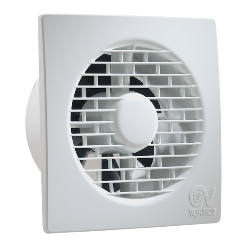 Vortice 11127 Punto Filo MF100/4 T White Slimline Axial Extractor Fan With Adjustable Timer - Integral Backdraught Shutter