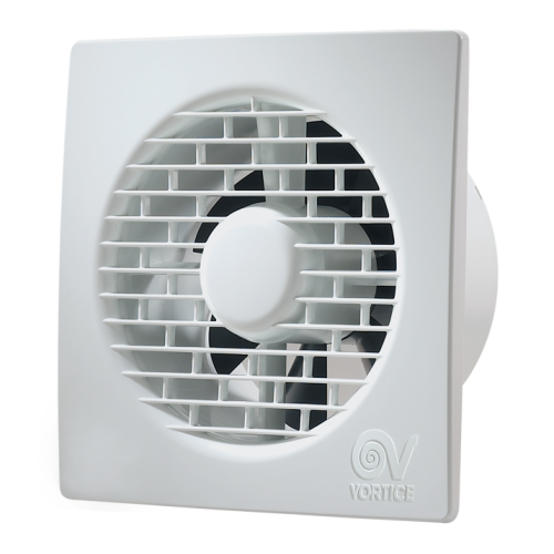 Vortice 11127 Punto Filo MF100/4 T White Slimline Axial Extractor Fan With Adjustable Timer - Integral Backdraught Shutter
