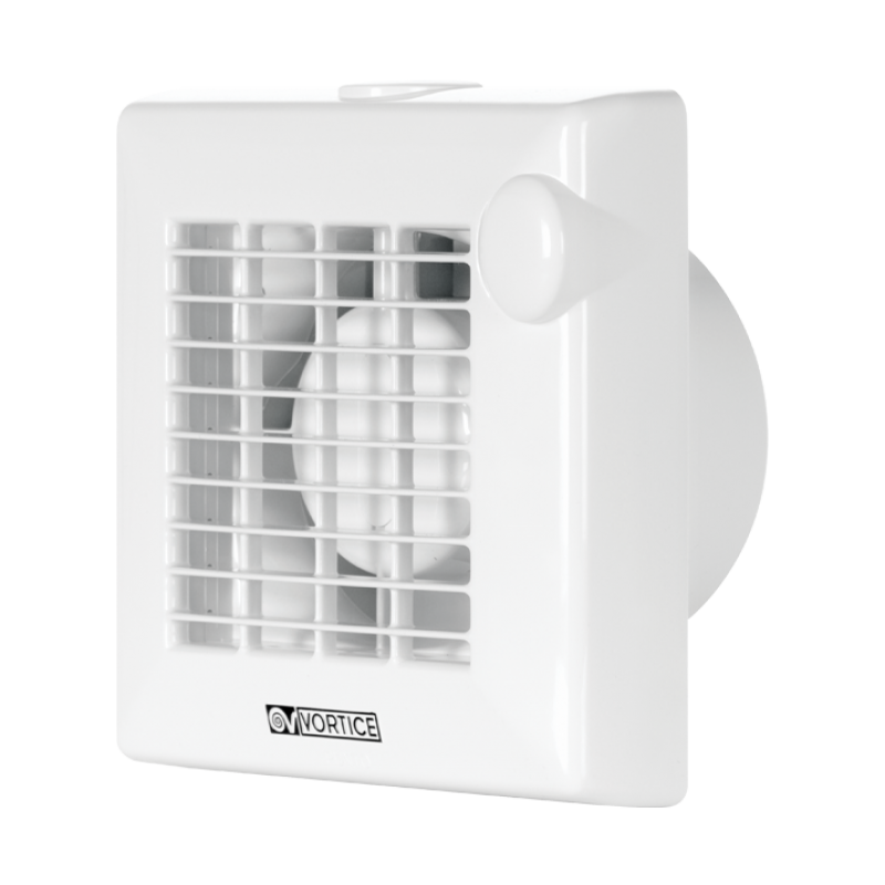 Vortice 11211 Punto M100/4" T White Wall Axial Extractor Fan With Adjustable Timer 100mm / 4 Inch 240V