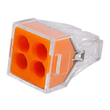 Wago 4-Way Push Wire connector for junction boxes (x100)