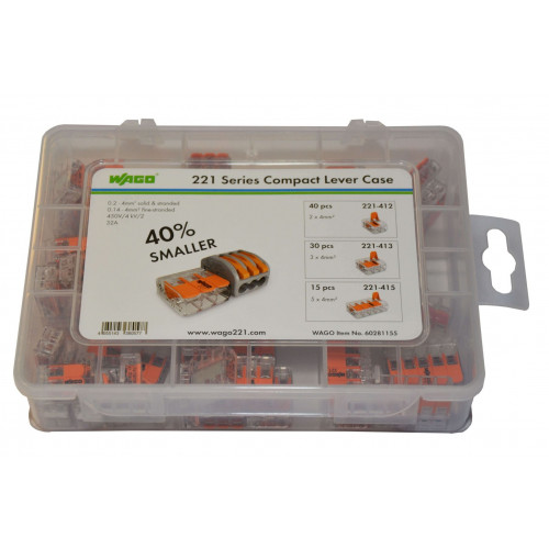 Wago Compact Lever Case 221 (85 Pcs)