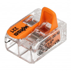 Wago Transparent 2 Pole Compact Lever Connector (x50)