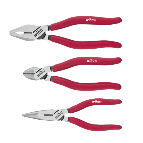 Wiha Classic Pliers Set - Combination Pliers, Needle Nose Pliers and Diagonal Cutters