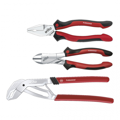 Wiha WHA38637 Industrial Electric Pliers Set, 3 Piece