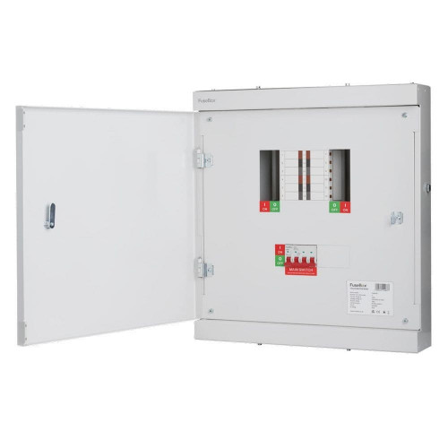 Fusebox TPN04FB 4 Way 125A Three Phase Board With Main Switch