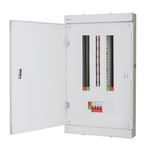 Fusebox TPN12FB 12 Way 125A Three Phase Board With Main Switch