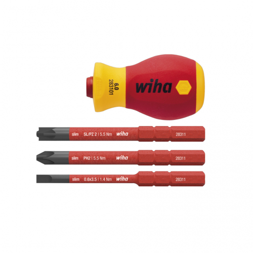 Wiha slimVario® Screwdriver with Bit Holder Set