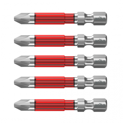 Wiha Pozidriv (PZ1) TY Bit Set 49mm 5 Pack