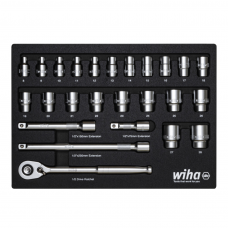 Wiha 26 Piece Ratchet Wrench Set, 1/2"