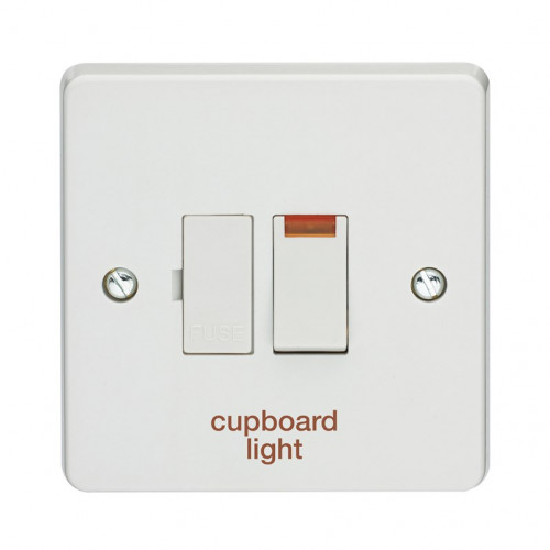 Crabtree 13A Double Pole Switched Fused Connection Unit With Neon Printed 'Cupboard Light'