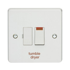 Crabtree 13A Double Pole Switched Fused Connection Unit With Neon Printed 'Tumble Dryer'