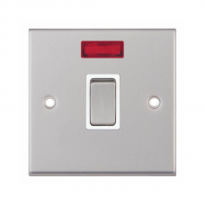 Selectric 7MPRO-116 Satin Chrome 1 Gang 20A DP Switch with Neon and White Insert