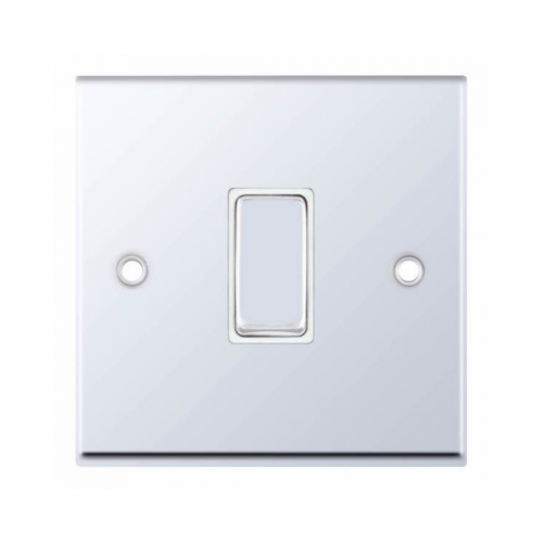 Selectric 7MPRO-307 Polished Chrome 1 Gang 10A Intermediate Switch with White Insert