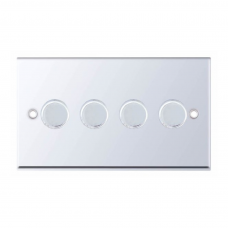 Selectric 7M-Pro Polished Chrome 4 Gang 400W 2 Way Dimmer Switch