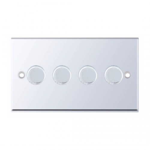 Selectric 7M-Pro Polished Chrome 4 Gang 400W 2 Way Dimmer Switch