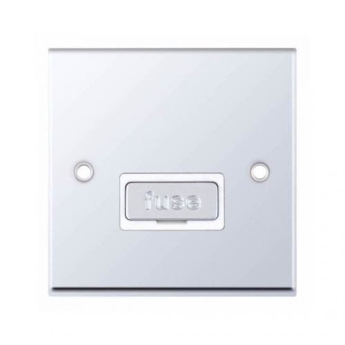 Selectric 7MPRO-327 Polished Chrome 13A Fused Connection Unit with White Insert