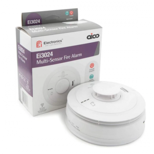 Aico Ei3024 Optical and Heat Interlinked with Rechargeable Lithium Battery Backup