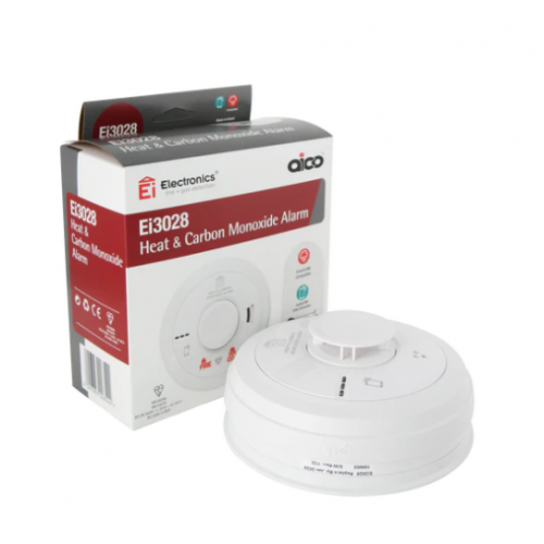 Aico Ei3028 Mains Powered Multi-Sensor Heat & Carbon Monoxide Alarm Interlinked 
