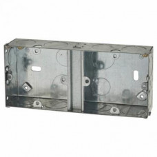 APPLEBY DUAL FLUSH METAL BACK BOX 1 PLUS 1 GANG 25MM