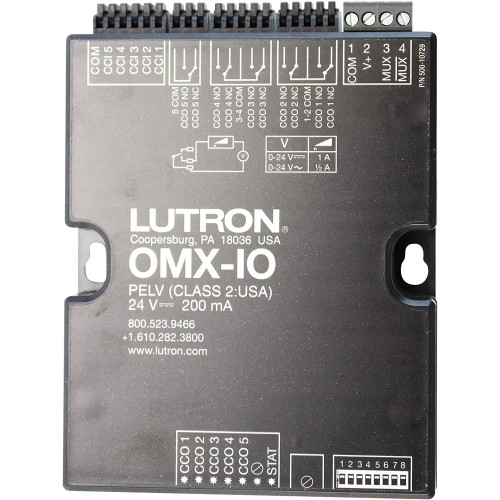 LUTRON OMX-IO GRAFIK EYE CONTROL INTERFACE SYSTEM, 5 OUTPUT/INPUT, 24V