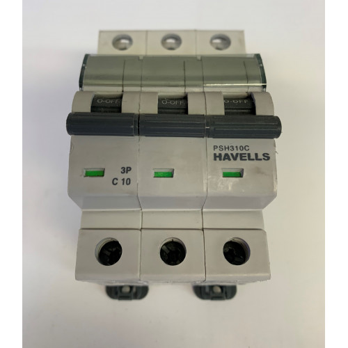 Havells 10A Triple Pole MCB Type C (Brand New)