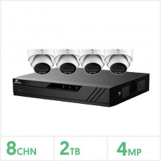 Eagle IP CCTV Kit - 8 Channel 2TB NVR with 4 x 4MP Full-Colour Turret (White)