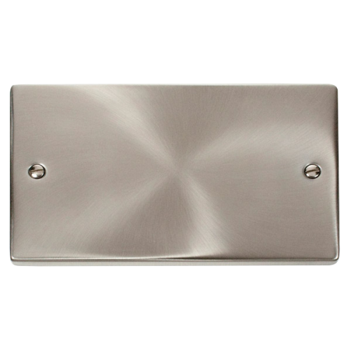 2G BLANK PLATE SATIN CHROME