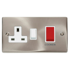 Cooker Plate with 45A DP Switch: 13A DP
