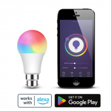 Ecolux Dimmable GLS LED Smart Light Bulb B22 RGB, Warm and Cool White 8.5W
