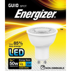 Energizer LED GU10 350Lm 5w Warm White Non Dimmable Bulb
