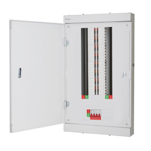 Fusebox TPN16FB 16 Way 125A Three Phase Board With Main Switch