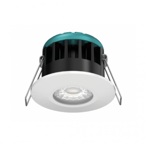 QVIS Lighting SFR-WS-QC Trident All-In-One Dimmable Fixed Wattage & 4 CCT LED Fire Rated Downlight With 3 x Magnetic Bezel