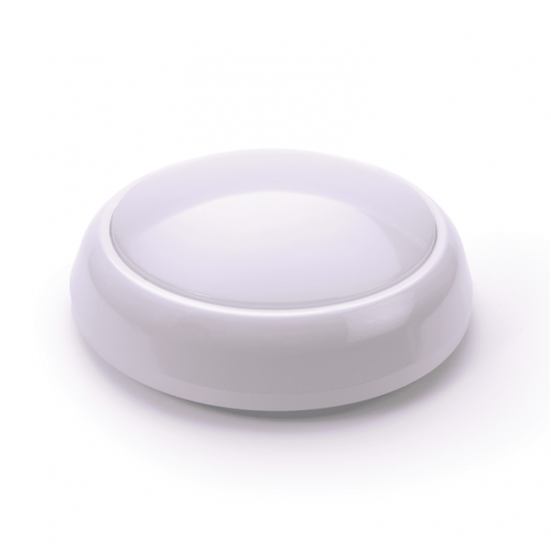 Hispec Pacific 15w LED Decorative Round Bulkhead with Emergency and Microwave Sensor