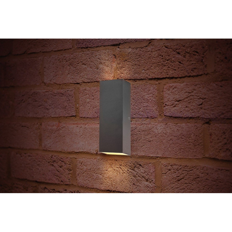 Integral LED Outdoor Pablo Wall Light 8W Dark Grey - Warm White