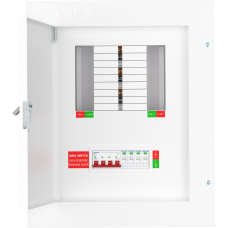 Live Electrical TPN06-125S 125 Amp 6 Way TPN Distribution Board with SPD