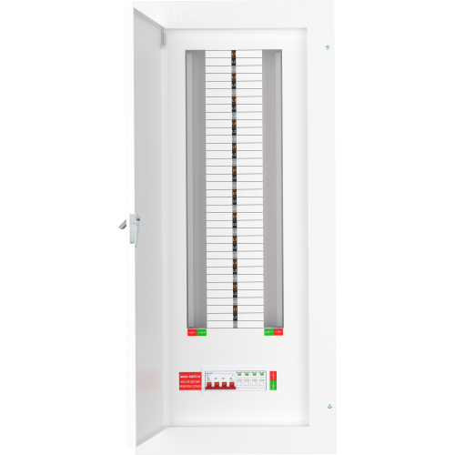 Live Electrical TPN24-125S 125 Amp 24 Way TPN Distribution Board with SPD
