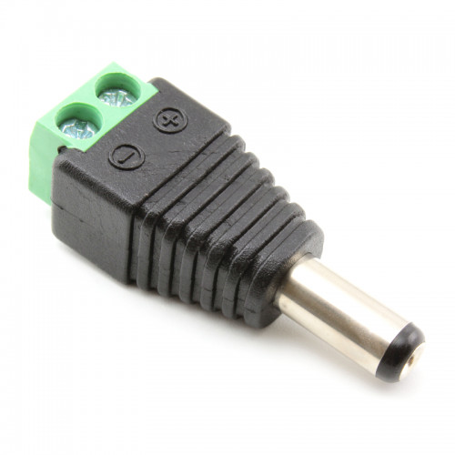 Male Power Connector CCTV Screw Terminal 2.1mm - DC2.1