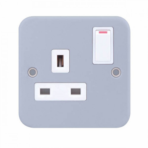 Selectric Metal Clad 1 Gang 13A SP Switched Socket 