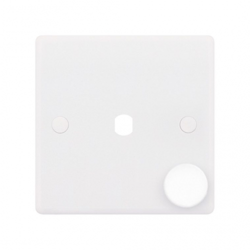 Selectric Smooth 1 Gang Single Aperture Dimmer Plate with Matching Knob