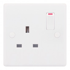 Selectric Smooth 1 Gang 13A Switched Socket