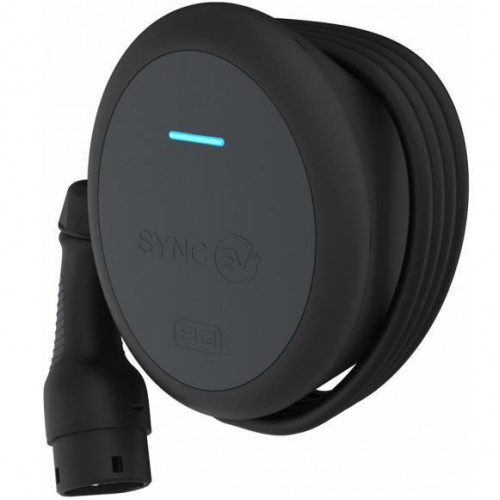 BG SyncEV EVT77GG-02 Tethered 7.4kW Wall Charger with 7.5m Cable, WiFi, 4G GSM and Smart Functionality